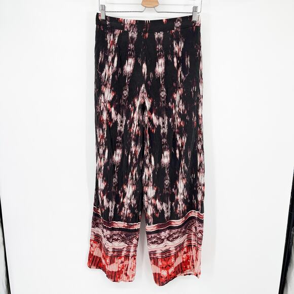 Cynthia Rowley Womens Silk Boho Casual Tie Dye Wide Leg Pull On Pants Size 2 - Picture 11 of 11